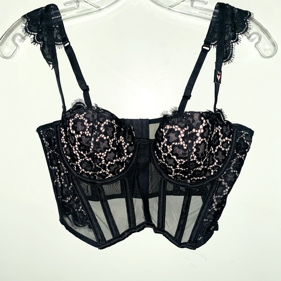 Victoria's Secret Very Sexy Longline Halter Lace Corset Top (NWT) - Picture 4 of 16